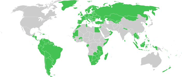 Karte mit der Reisefreiheit eines brasilianischen Passes
